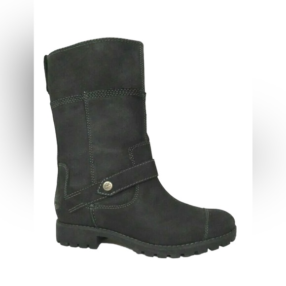 Timberland Atrus Womens 8” Boot Black Nobuck Suede Pull On Leather 9.5 - Picture 4 of 8